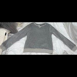 Women’s Grey Sweatshirt With Zippered Sides